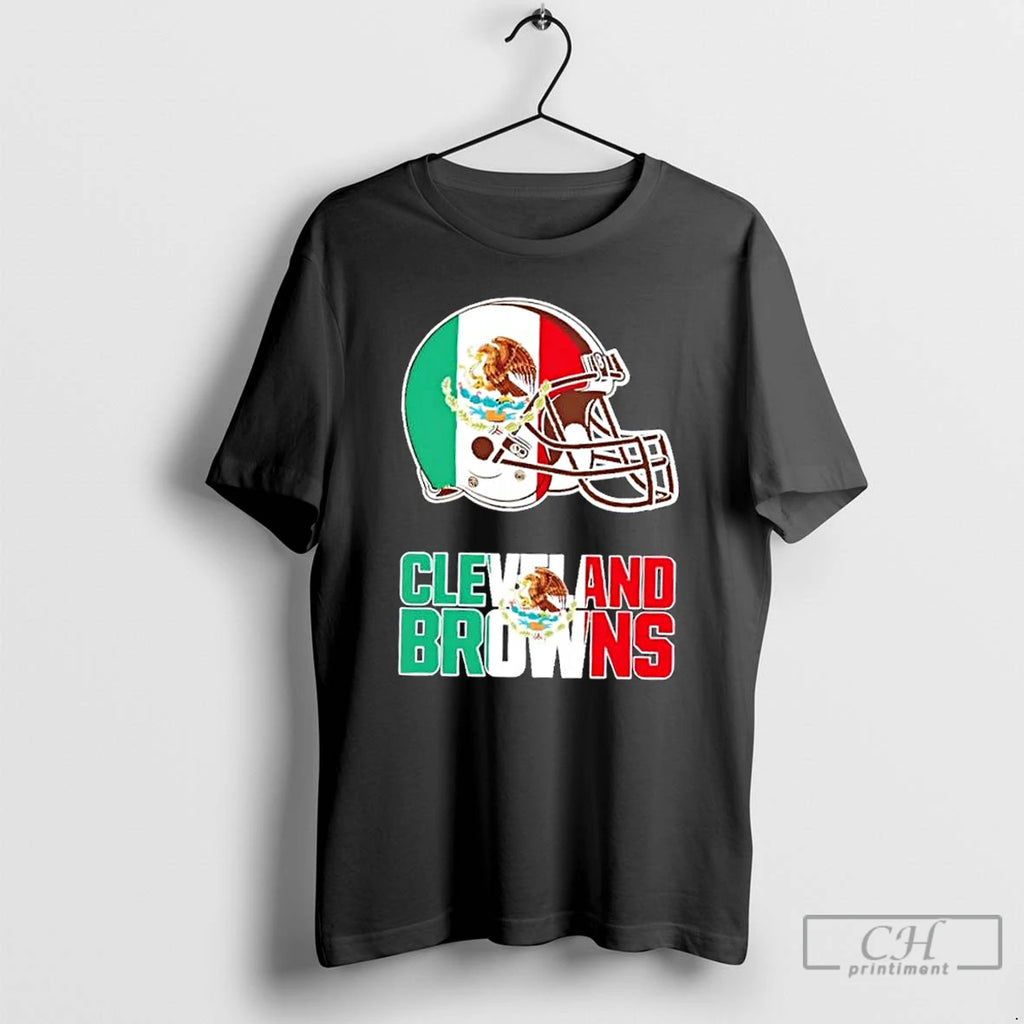 Classic Cleveland Browns Football X Mexican Flag Logo