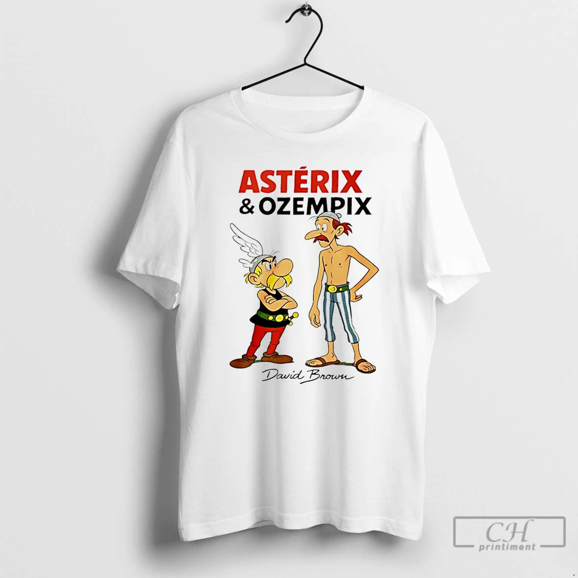 Classic David Brown Asterix And Ozempic Cartoon