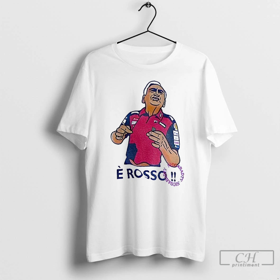 Classic Davide Tardozzi Grand Prix 250cc E Rosso Cartoon
