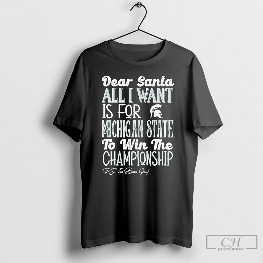 Classic Dead Santa All I Want Is For The Michigan State Spartans To Win The