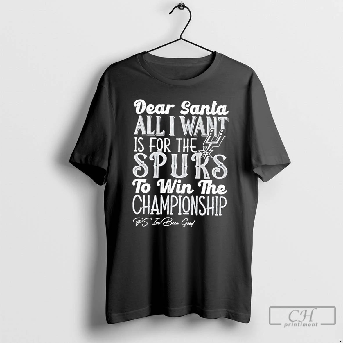 Classic Dear Santa All I Want Is For The San Antonio Spurs To Win The