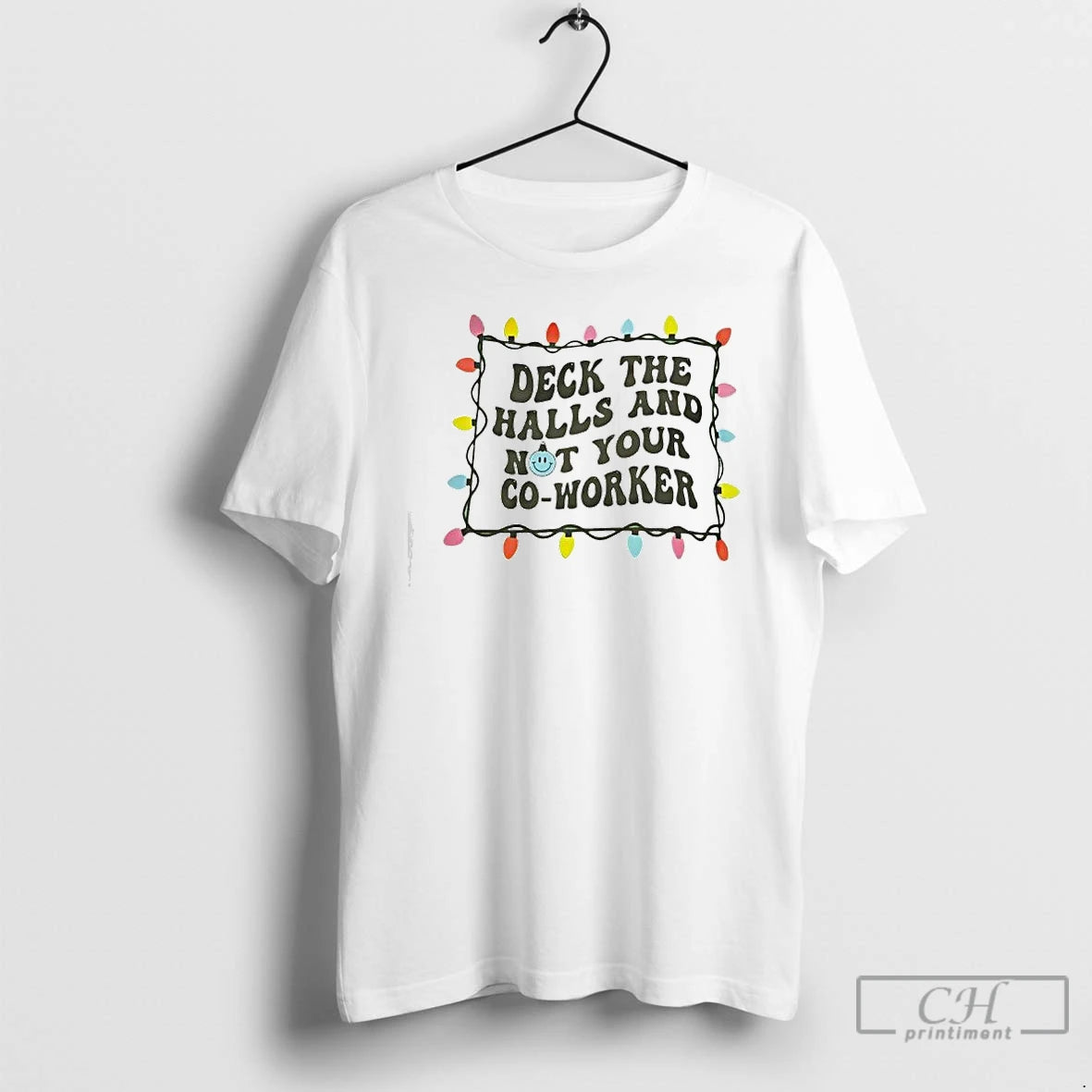 Classic Deck The Halls And Not Your Co Worker Christmas Lights Graphic T Shirts Sweater