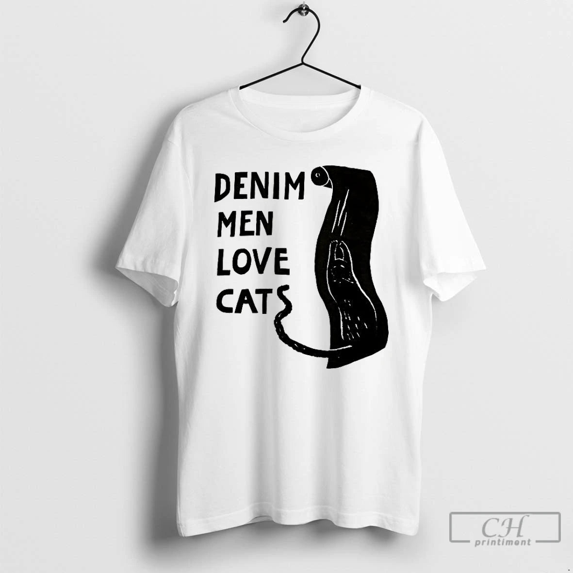 Classic Denim Men Love Cat