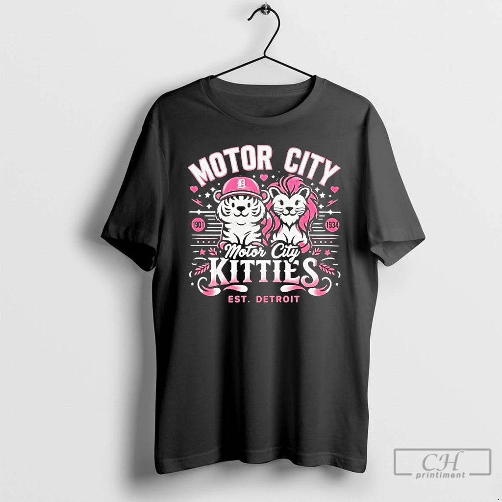 Classic Detroit Lions And Tigers Motor City Kitties Est Detroit