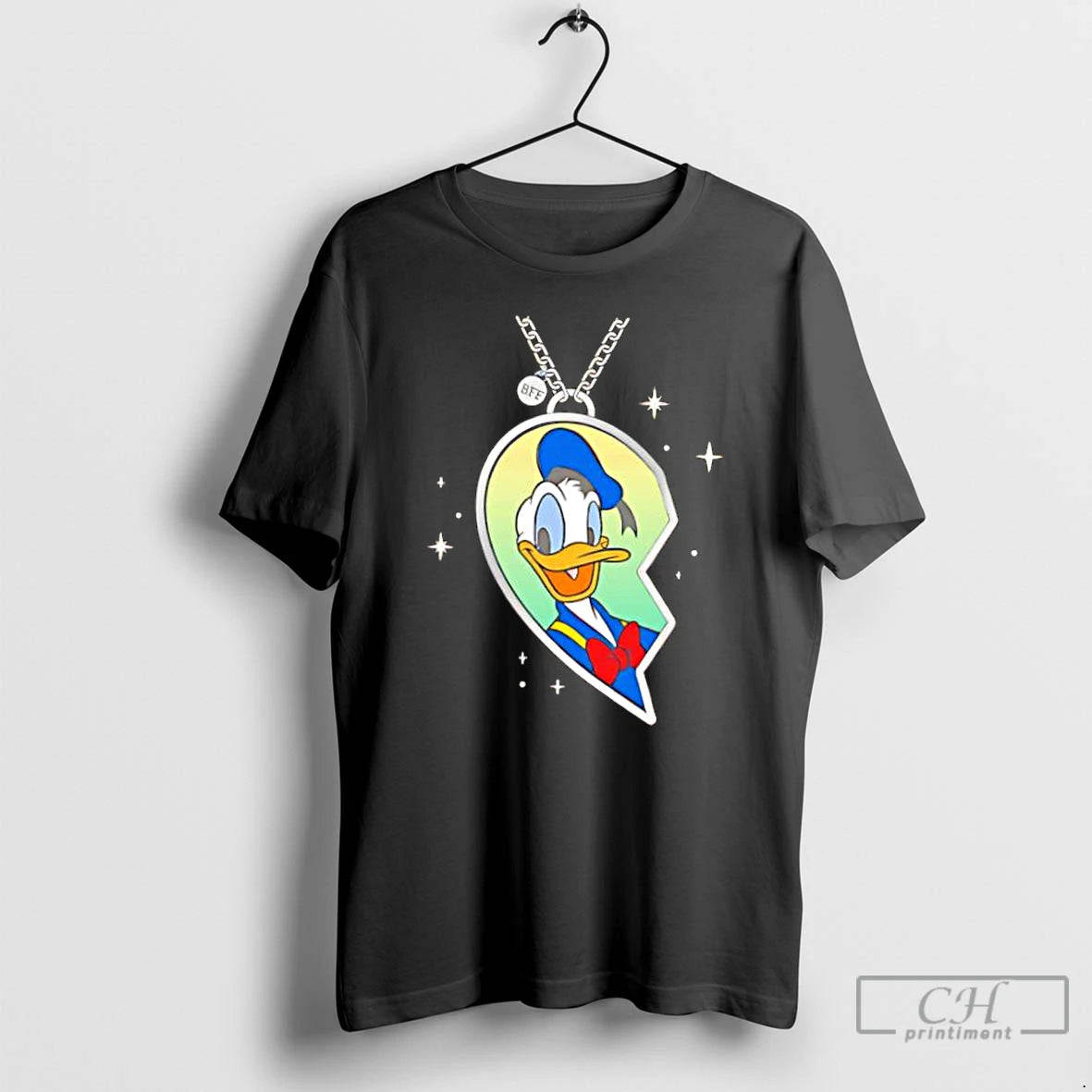Classic Donald Duck Best Friends Matching Heart Necklace