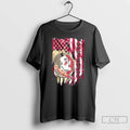 Classic Florida State Seminoles Football X American Flag