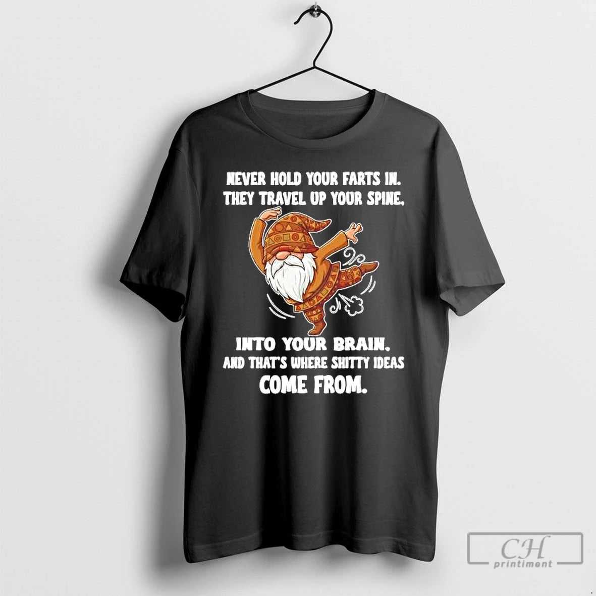 Classic Gnome Never Hold Your Farts In They Travel Up Your Spine T Shirts Sweater