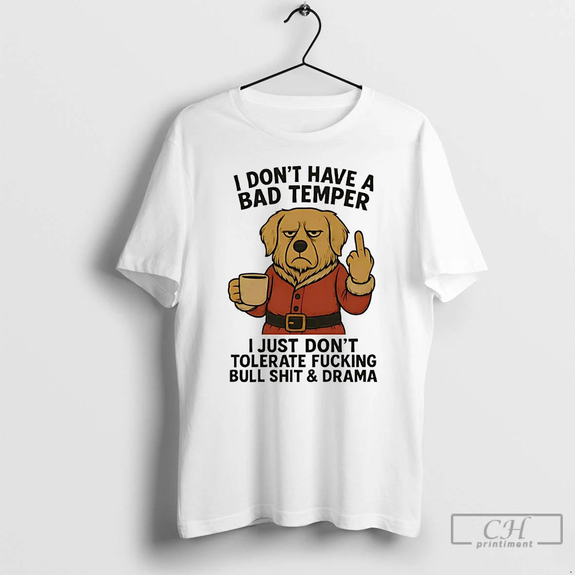 Classic Golden Retriever I Dont Have A Bad Temper I Just Dont Christmas T Shirts