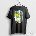 Classic Green Bay Packers Football X American Flag