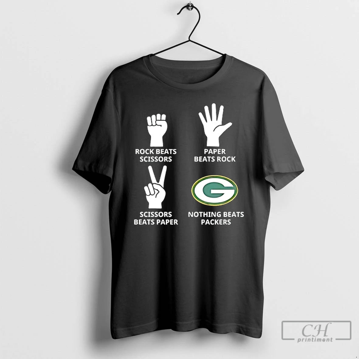 Classic Green Bay Packers Nothing Beats Rock Beats Scissors Paper Beats Rock Scissors Beats Paper