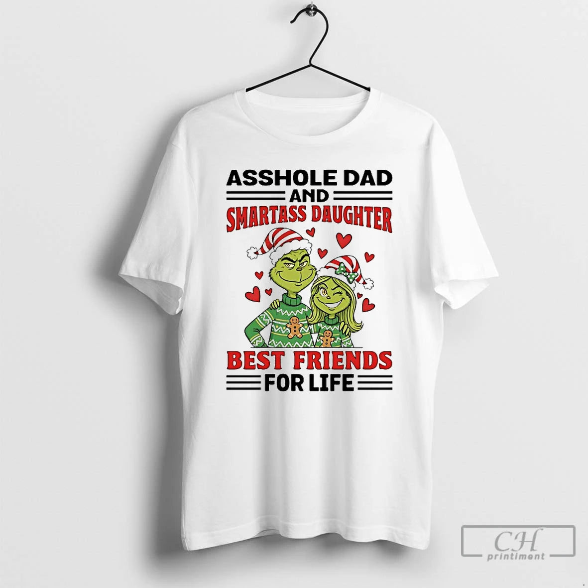 Classic Grinch Asshole Dad Smartass Daughter Best Friends For Life Christmas 2025 T Shirts Sweater