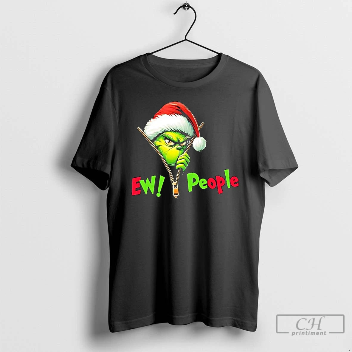 Classic Grinch Christmas Santa Hat Ew People