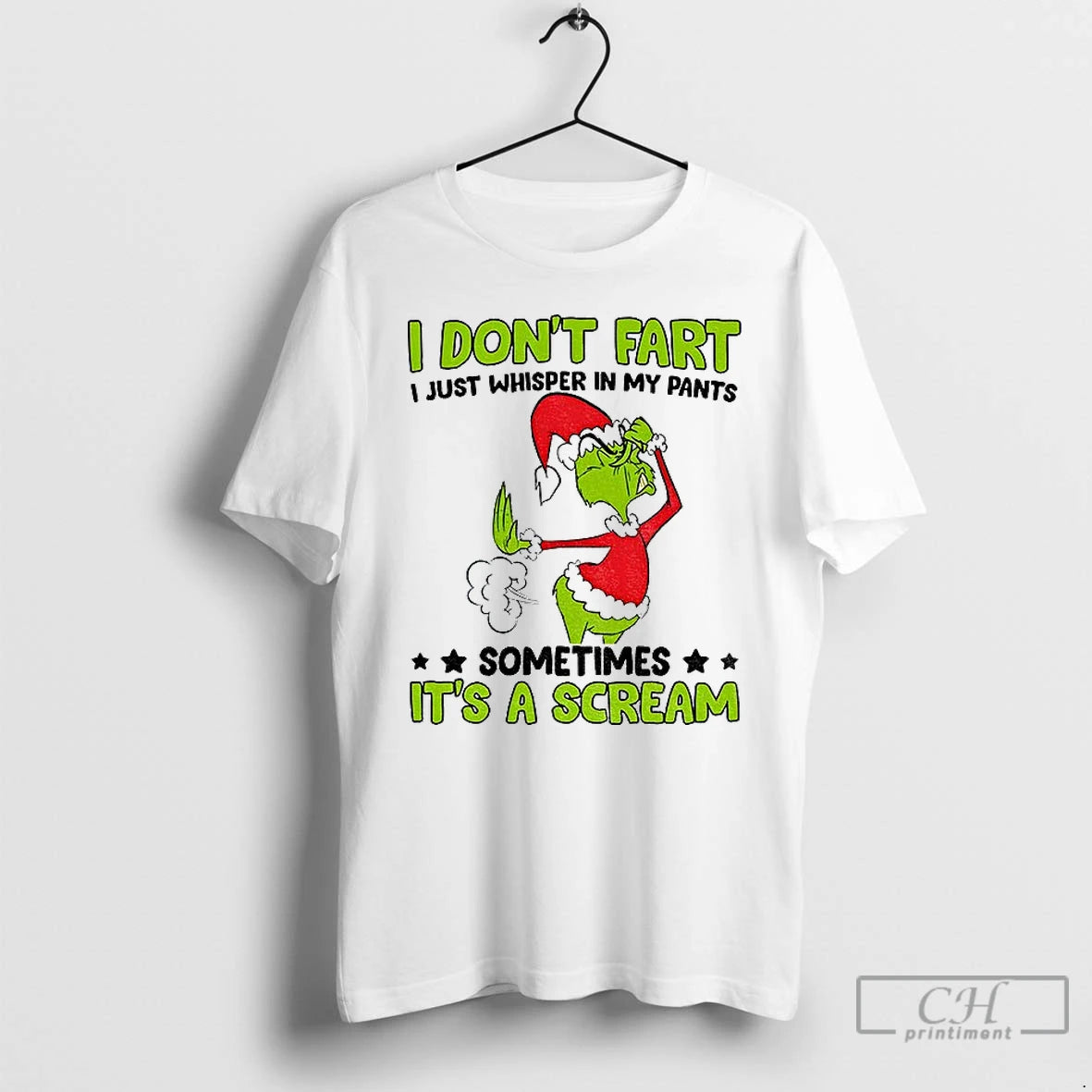 Classic Grinch Santa Hat I Dont Fart I Just Whisper In My Pants Sometimes Its