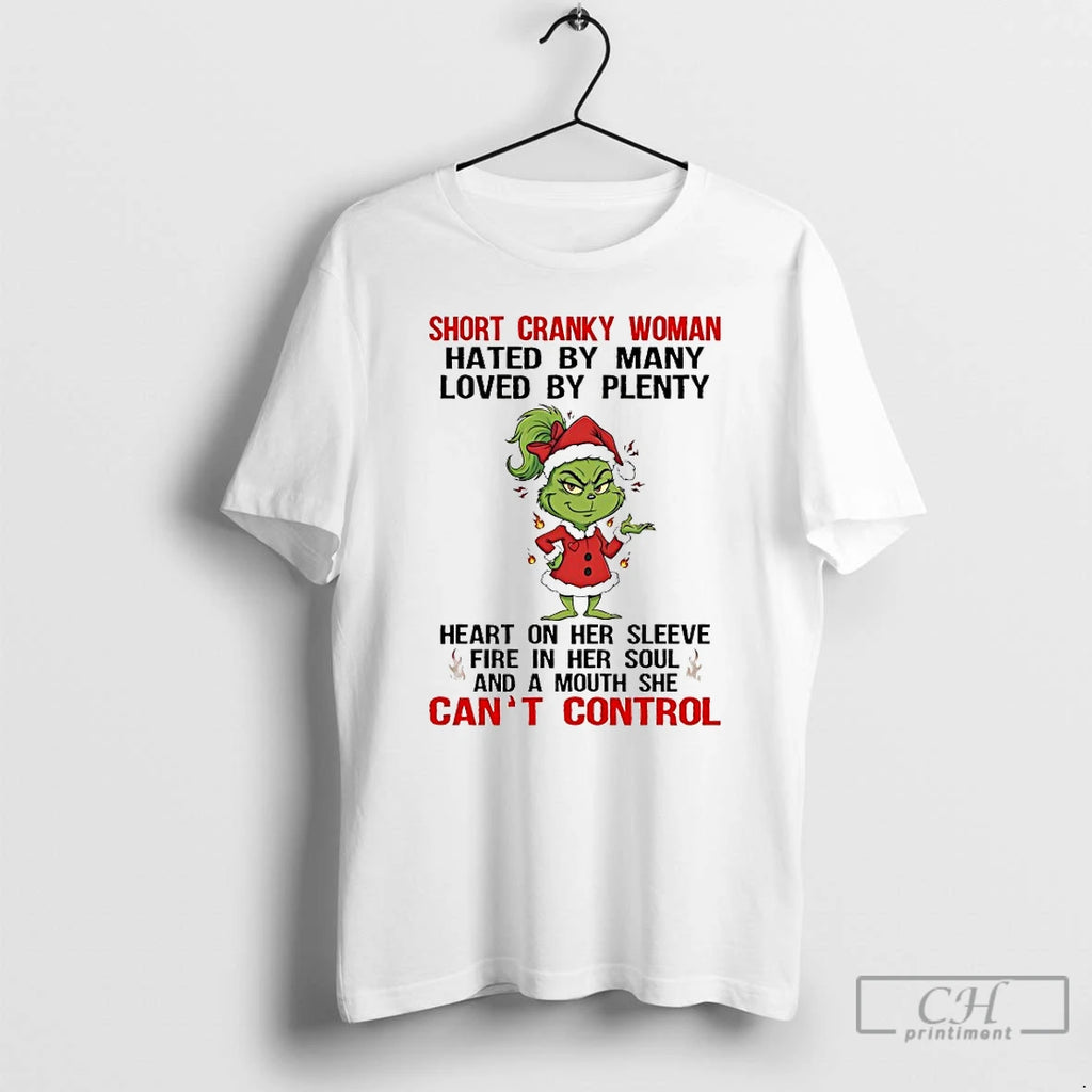 Classic Grinch Short Cranky Woman Hated By Many Loved By Plenty Heart Chirstmas 2025