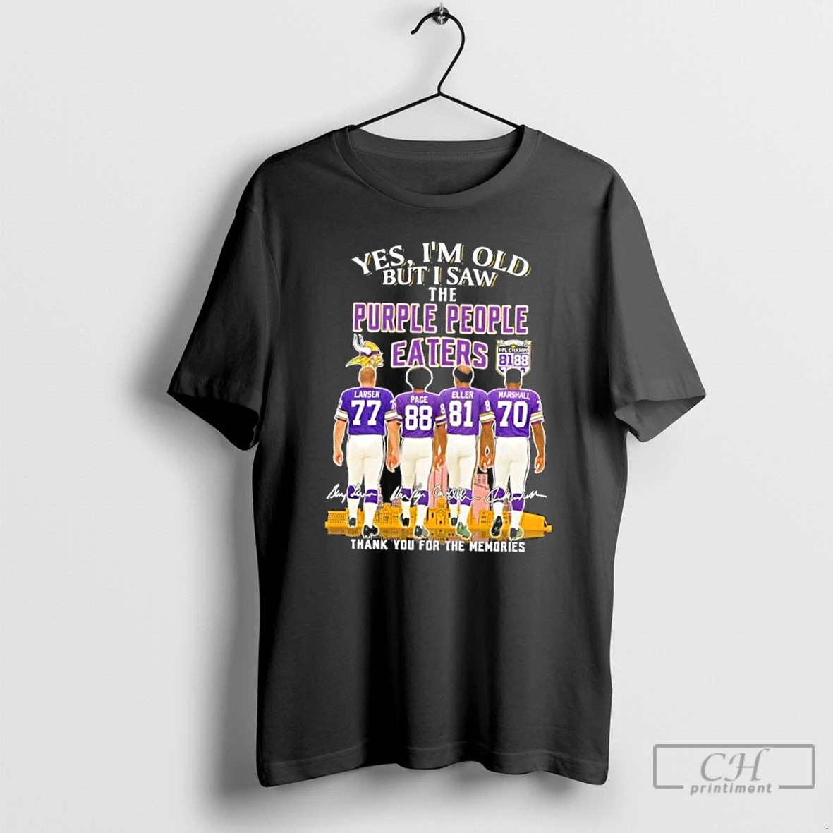 Classic Larsen Page Eller Marshall Minnesota Vikings Yes Im Old But I Saw The Purple