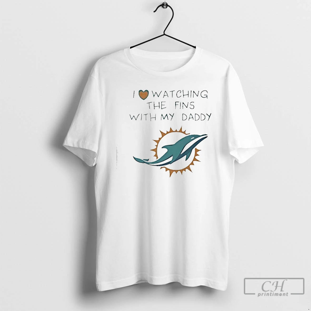 Classic Miami Dolphins Love I Watching Fins With Daddy Baby
