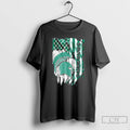 Classic Michigan State Spartans Football X American Flag