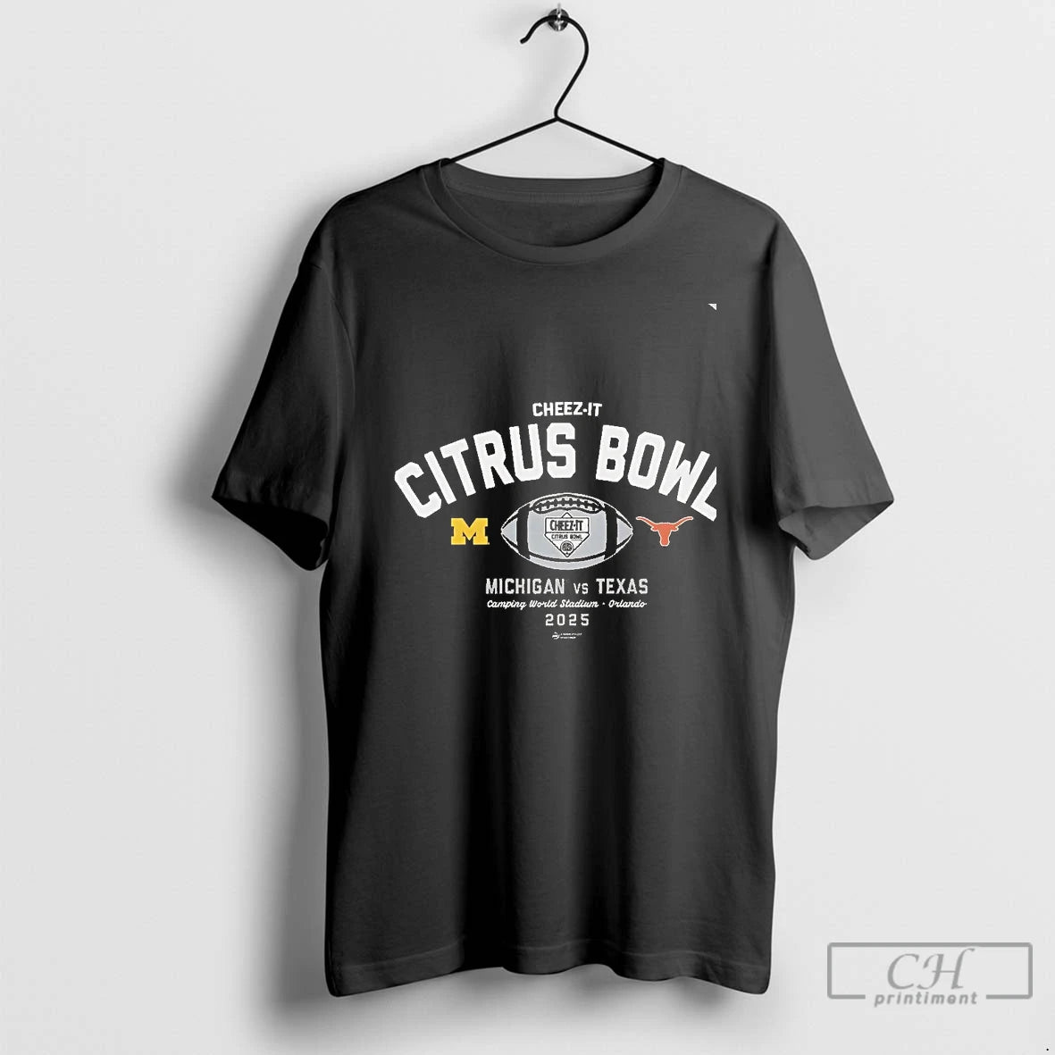 Classic Michigan Wolverines Vs Texas Longhorns 2025 Cheez It Citrus Bowl Stadium Chriast T Shirts