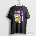 Classic Minnesota Vikings Football X American Flag