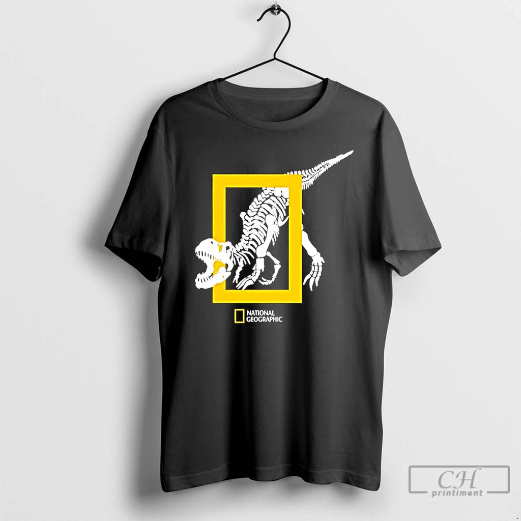 Classic National Geographic Dinosaur Skeleton Graphic