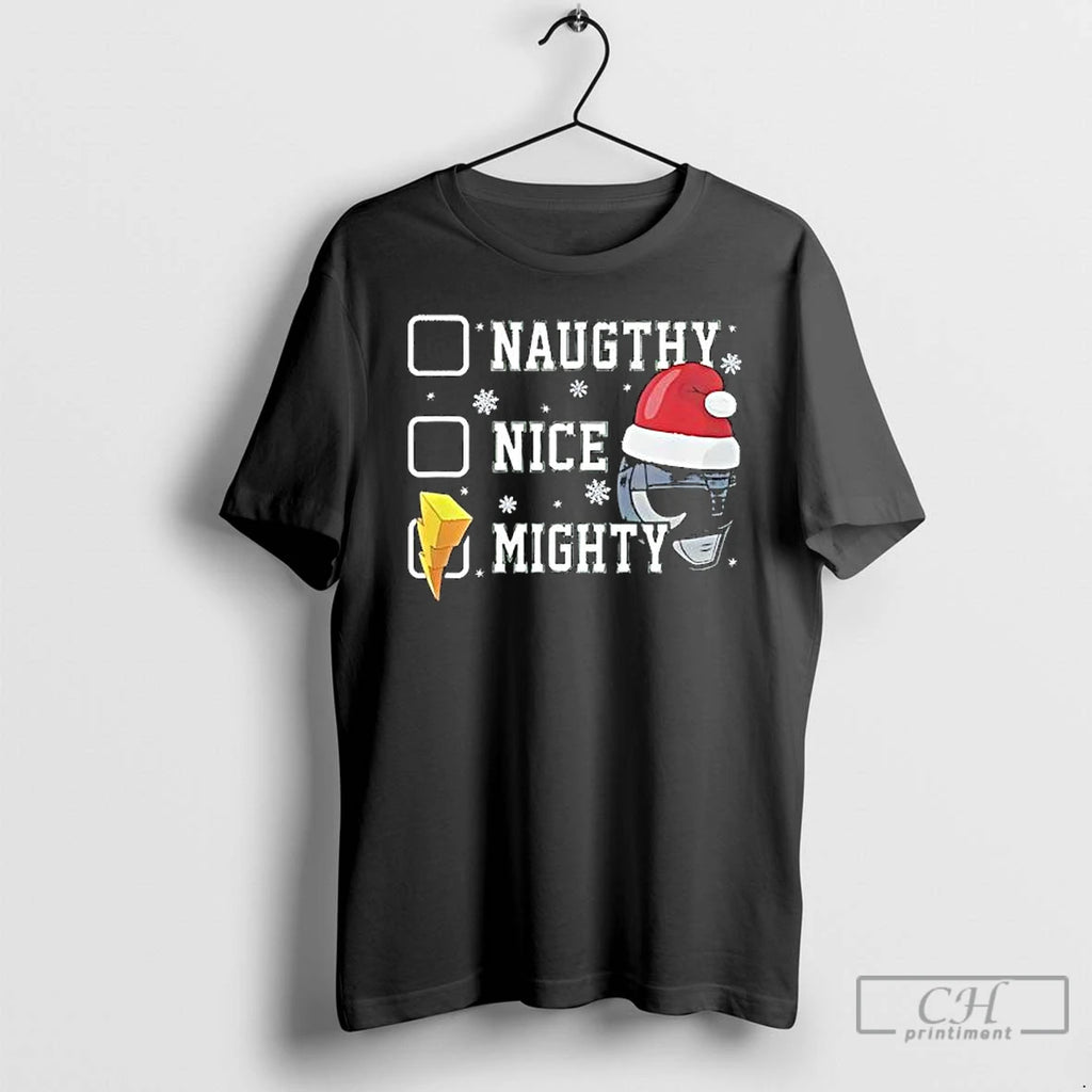 Classic Naughty Nice Mighty Power Rangers Santa Hat