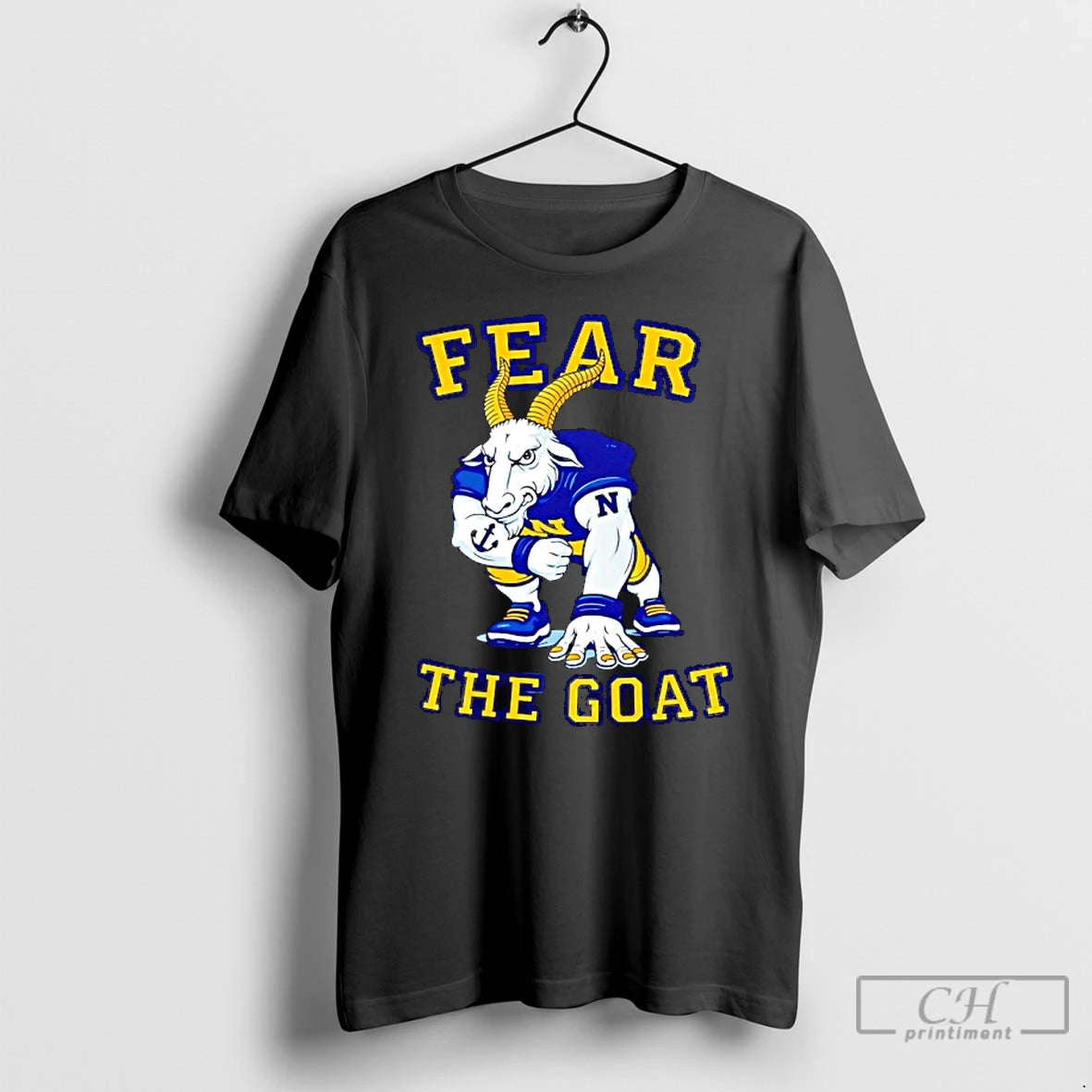 Classic Navy Midshipmen Football Mascot Fear The Goat Funny