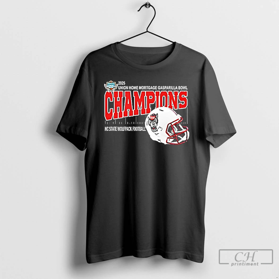 Classic Nc State Wolfpack Football Are 2025 Union Home Mortgage Gasparilla Bowl Champions Helmet
