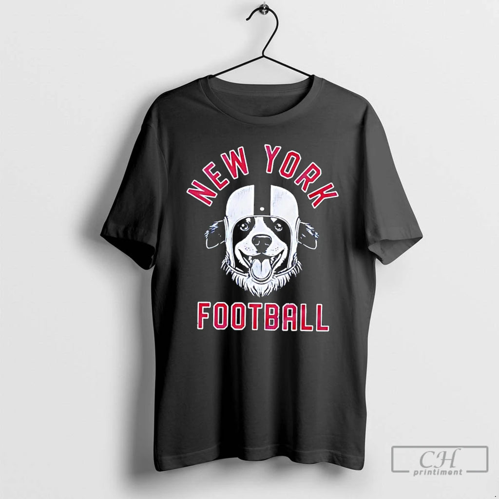 Classic New York Giants Football Australian Shepherd