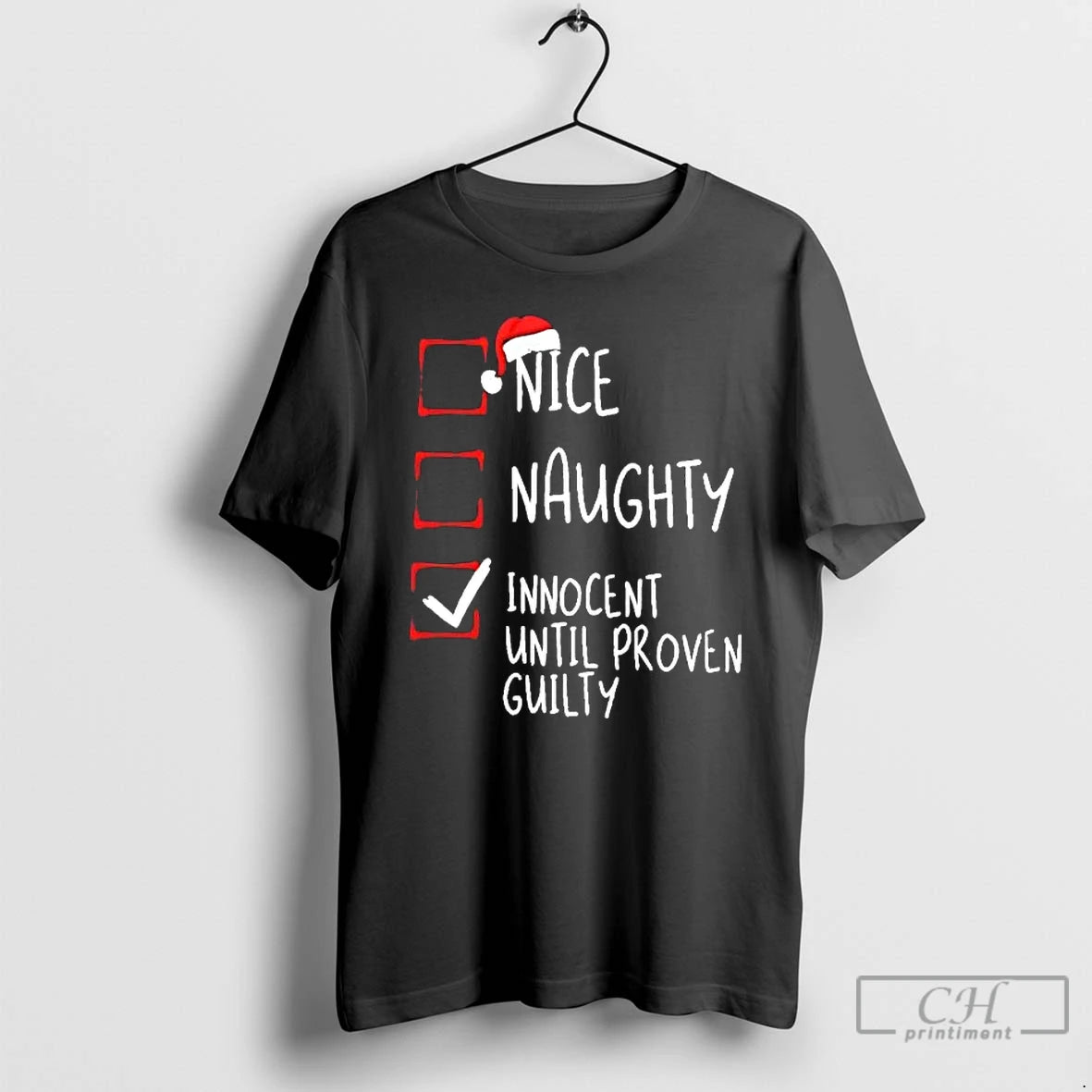 Classic Nice Naughty Innocent Until Proven Guilty Checklist Christmas