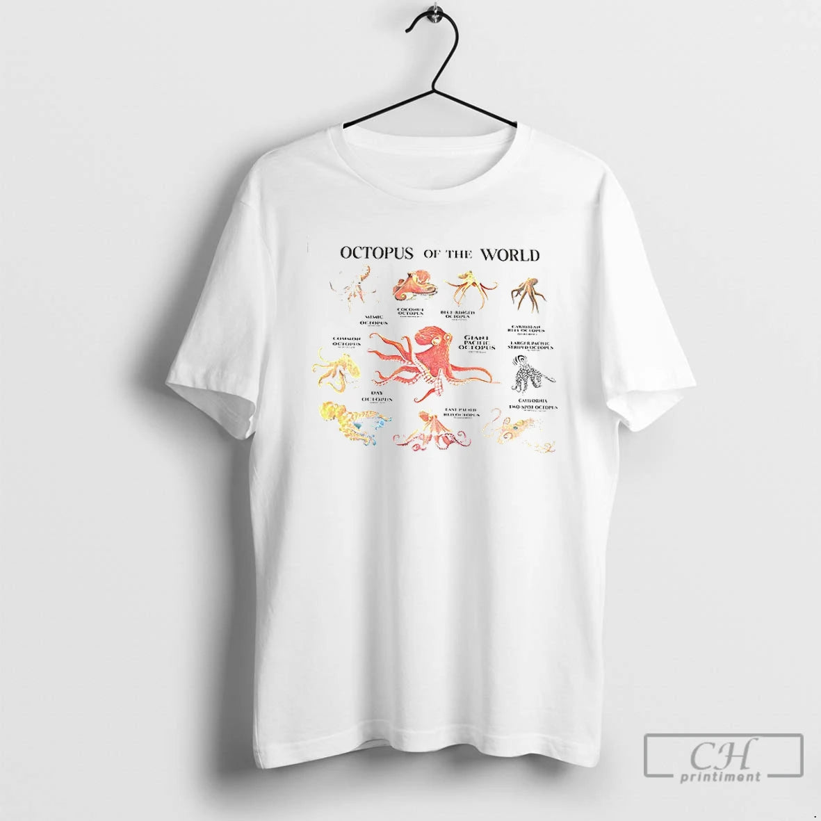 Classic Octopus Of The World Ocean Animals Vintage