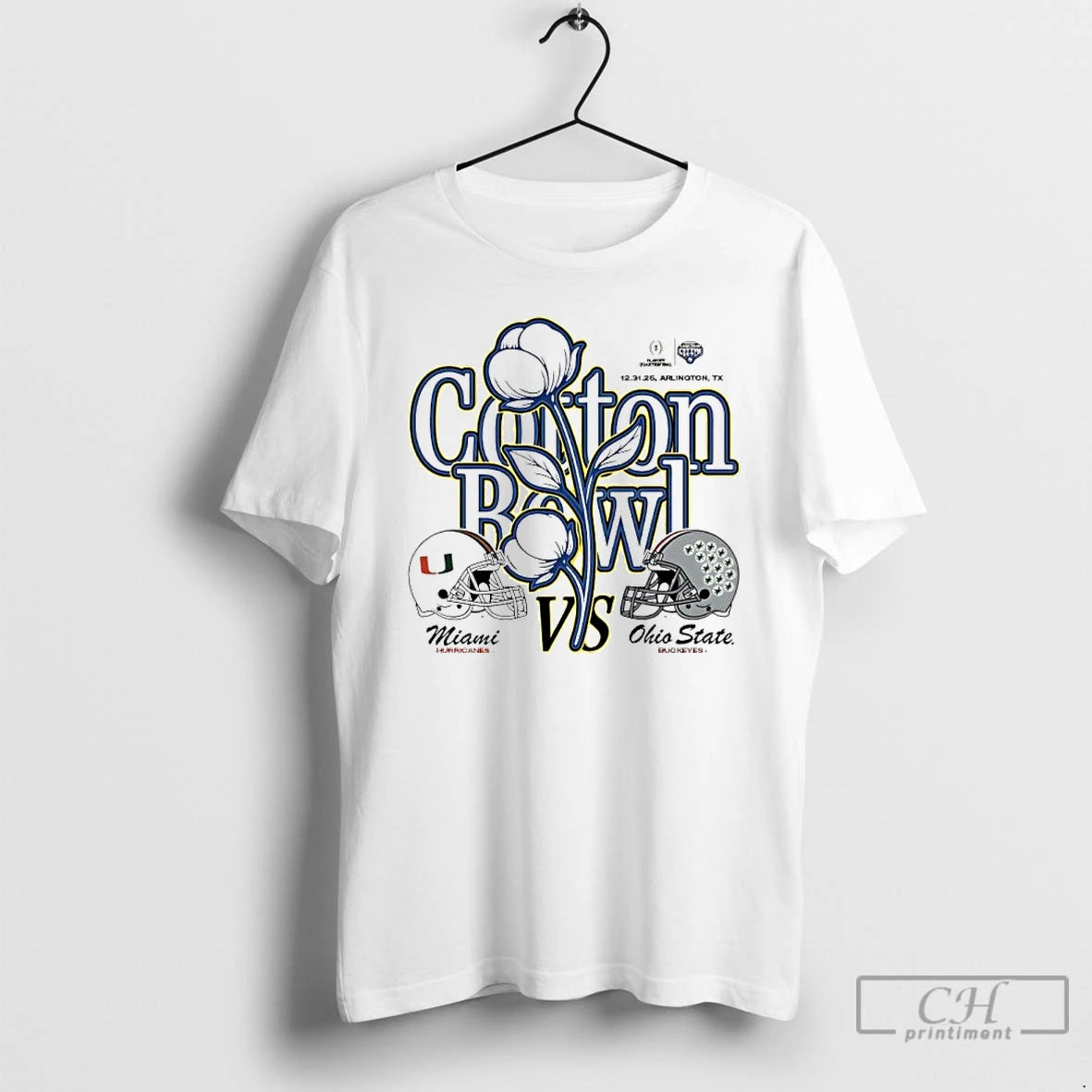 Classic Ohio State Vs Miami 2025 Cotton Bowl Helmet Matchup
