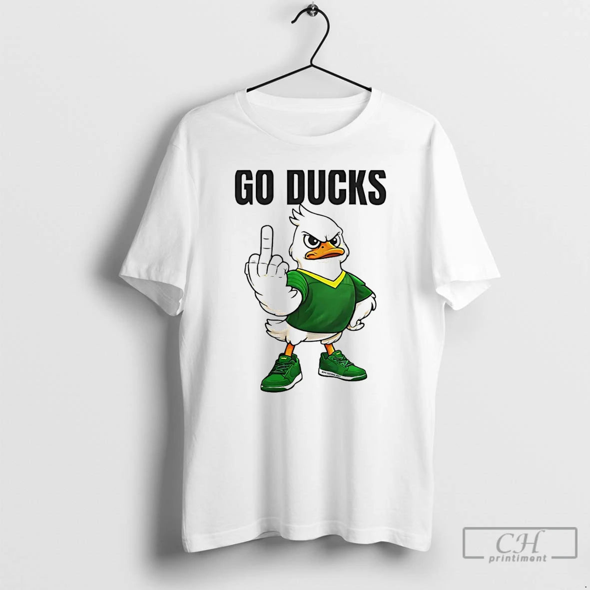 Classic Oregon Duck Middle Finger Go Ducks Mascot