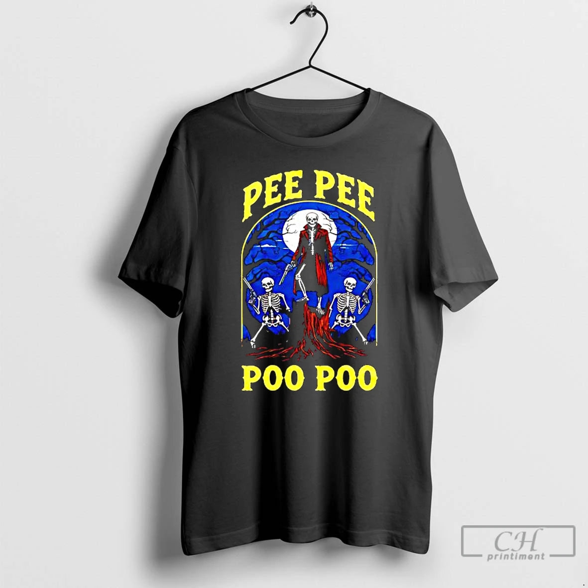 Classic Pee Pee Poo Poo Skeleton Graphic