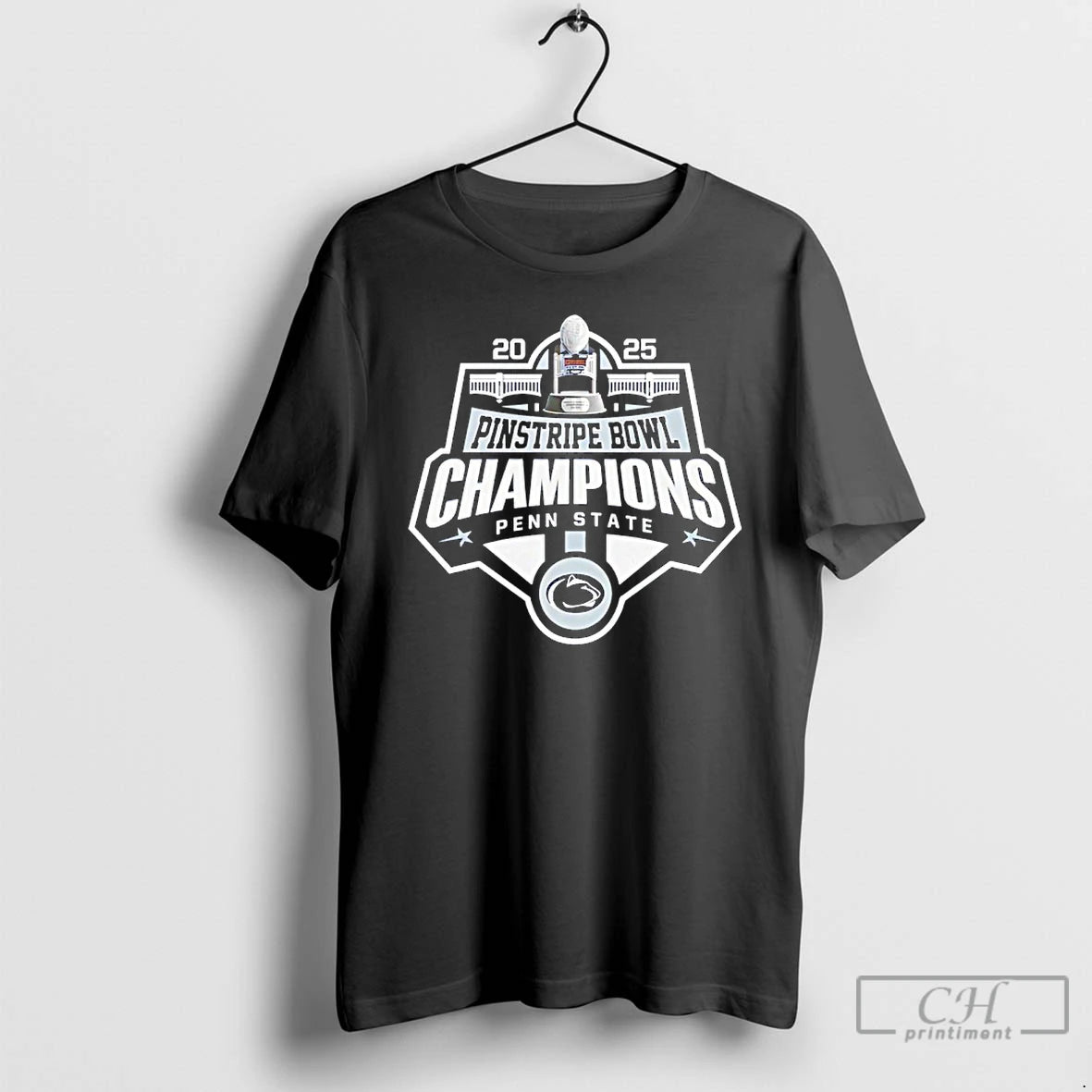 Classic Penn State Nittany Lions 2025 Pinstripe Bowl Champions Logo