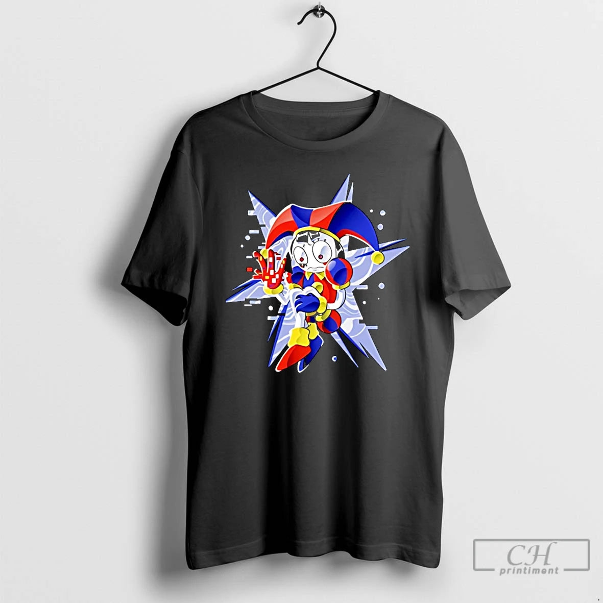 Classic Pixel Jester Retro Glitch Art Christmas