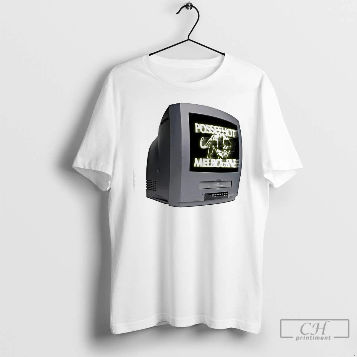 Classic Posseshot Melbourne Tv Glow Front Print