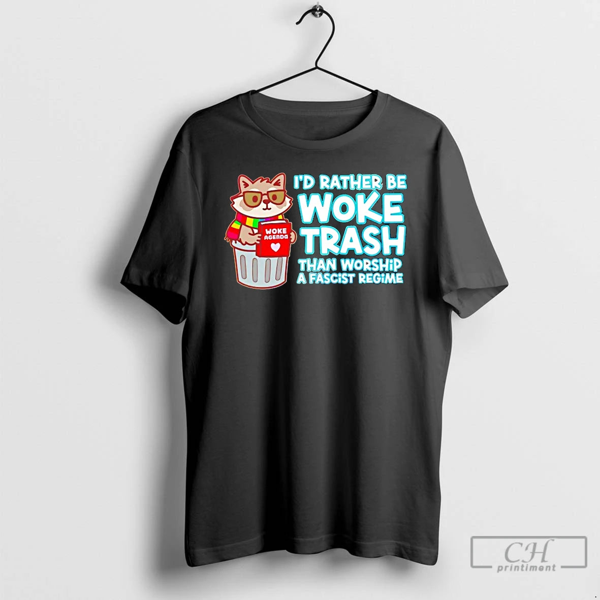 Classic Raccoon Id Rather Be Woke Trash Than Worship A Fascist Regime T Shirts Sweater