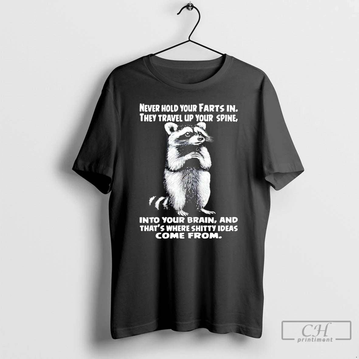Classic Raccoon Never Hold Your Farts In They Travel Up Your Spine Into Your Brain