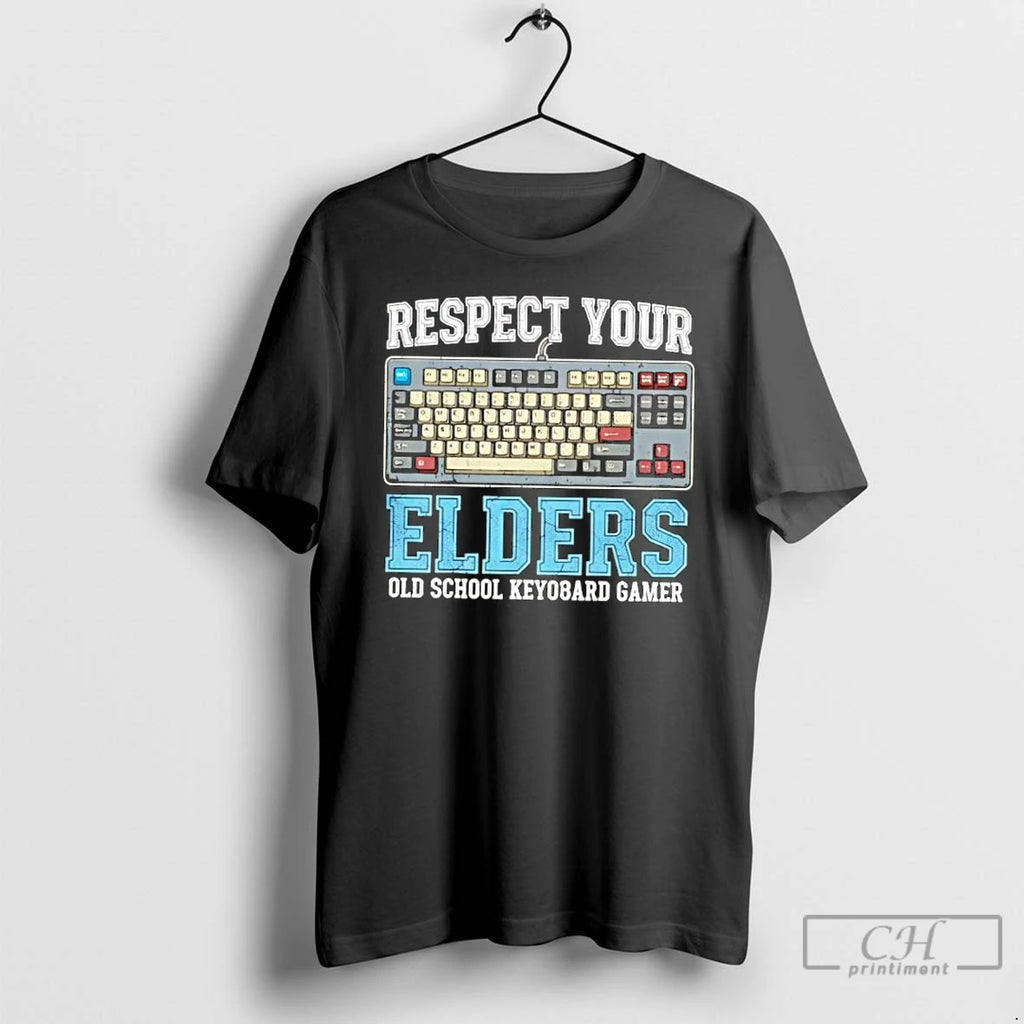 Classic Respect Your Elders Old School Keyboard Gamer Gift