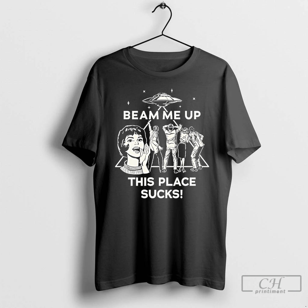 Classic Robin Buckley Wearing Beam Me Up This Place Sucks