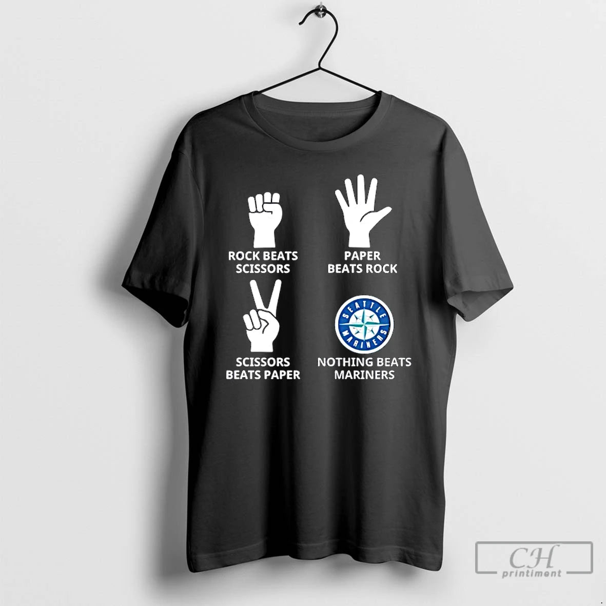 Classic Seattle Mariners Nothing Beats Rock Beats Scissors Paper Beats Rock Scissors Beats Paper