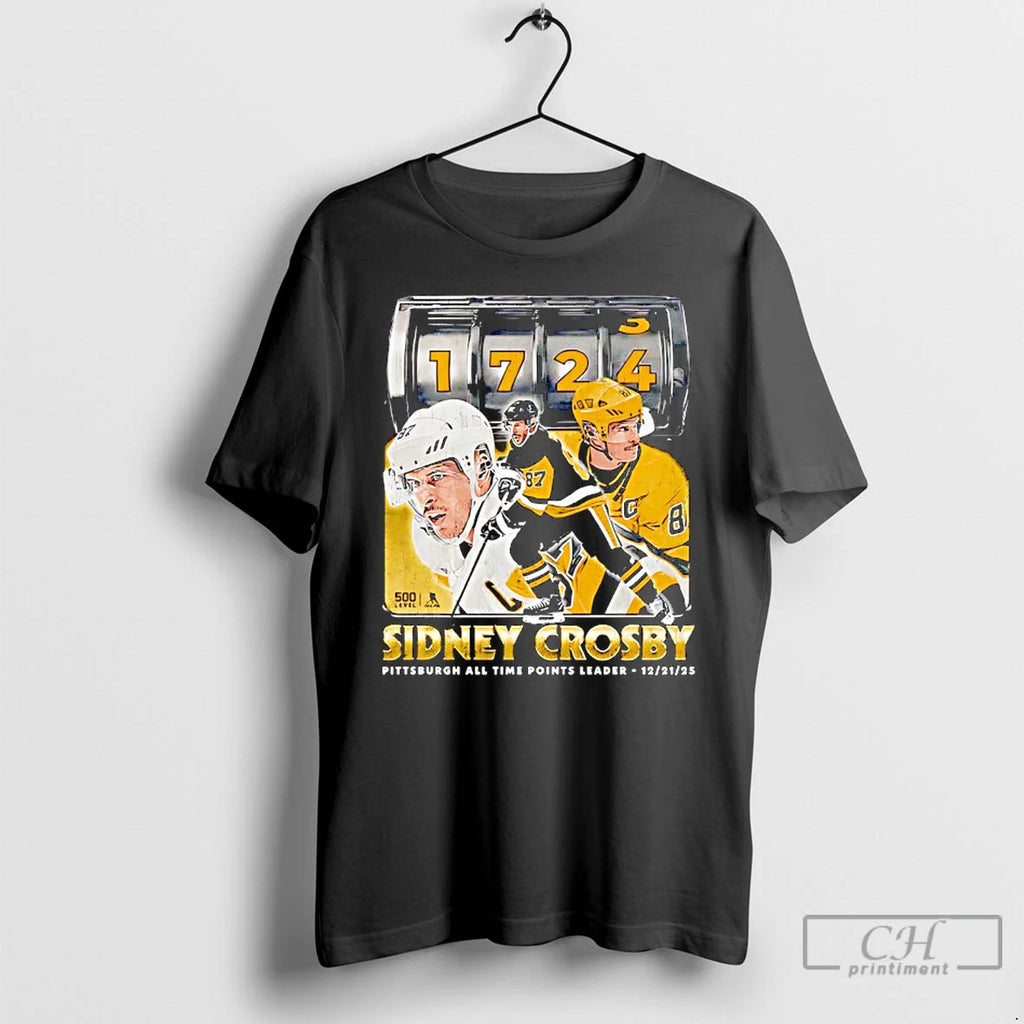 Classic Sidney Crosby 87 Pittsburgh Penguins All Time Points Leader 1724