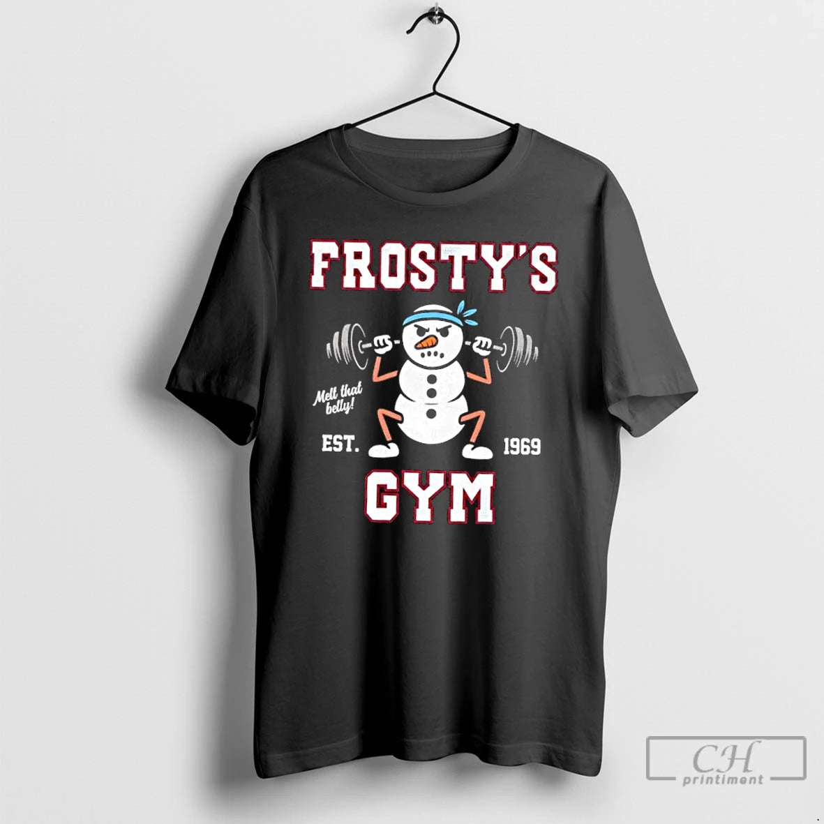 Classic Snowman Frostys Gym Melt That Belly Est 1969