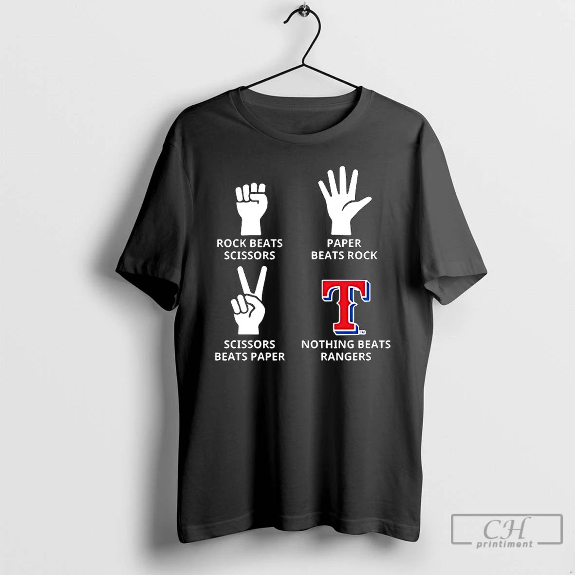 Classic Texas Rangers Nothing Beats Rock Beats Scissors Paper Beats Rock Scissors Beats Paper