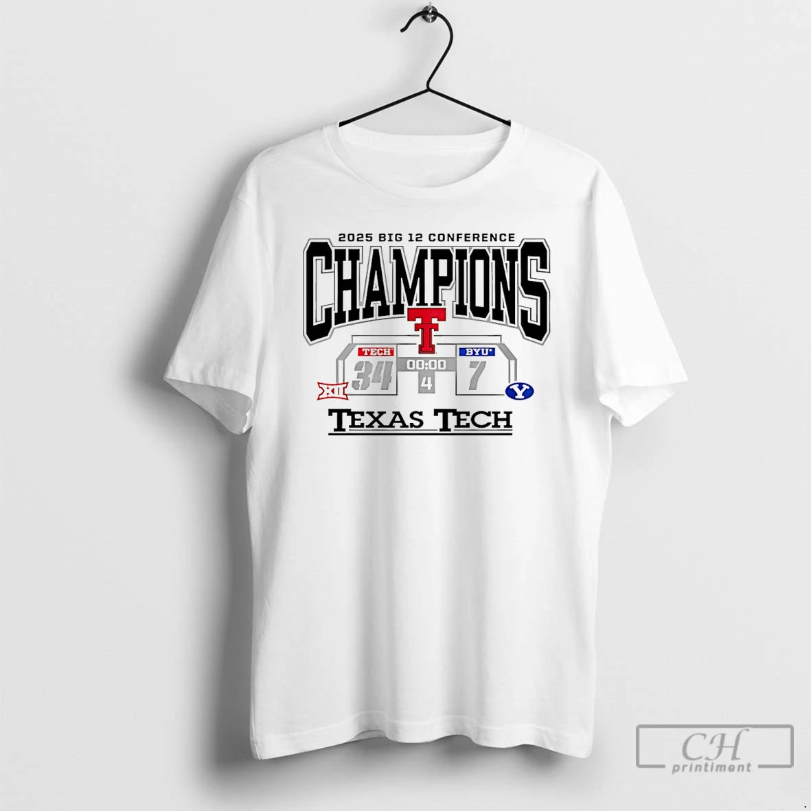 Classic Texas Tech Red Raiders 2025 Big 12 Champions 24 7 Score T Shirts Sweater