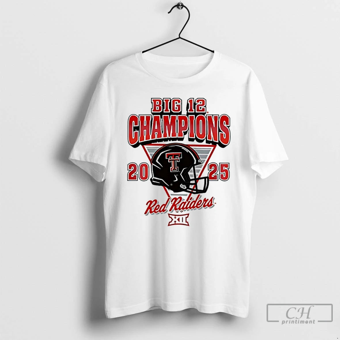 Classic Texas Tech Red Raiders 2025 Big 12 Football Champions Helmet Classic T Shirts Sweater