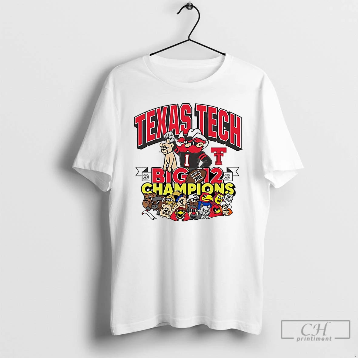 Classic Texas Tech Red Raiders 2025 Big 12 Champs Mascot