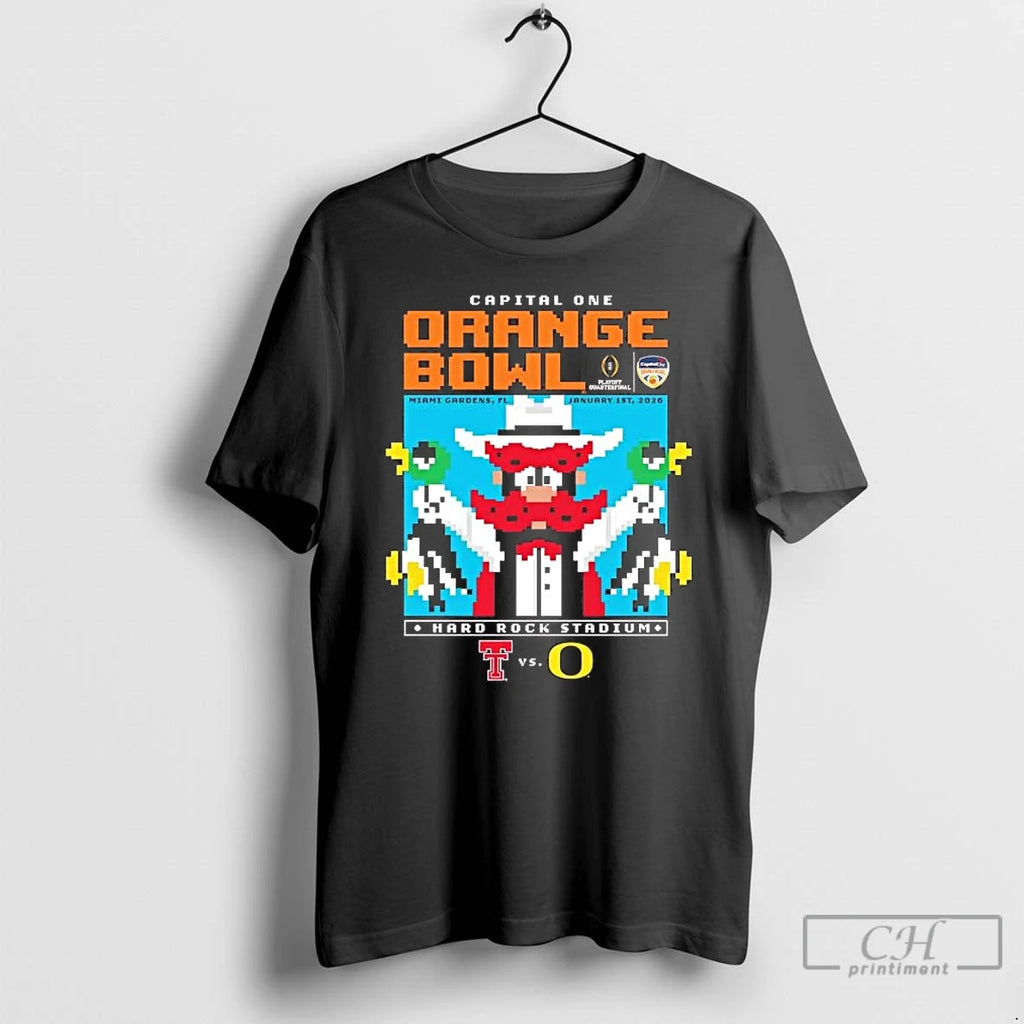 Classic Texas Tech Red Raiders Duck Hunt 2025 Capital One Orange Bowl T Shirts Sweater
