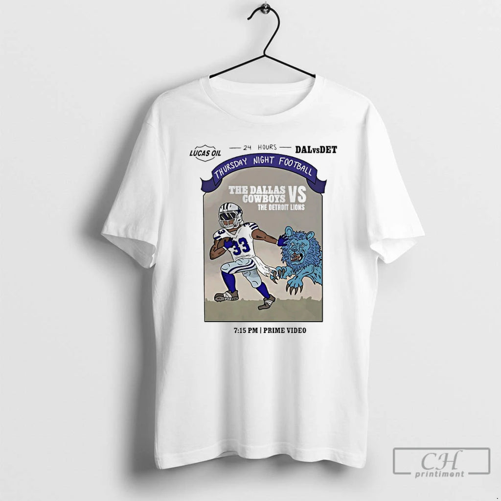 Classic The Dallas Cowboys Vs The Detroit Lions 2025 Thursday Night Football T Shirts Sweater