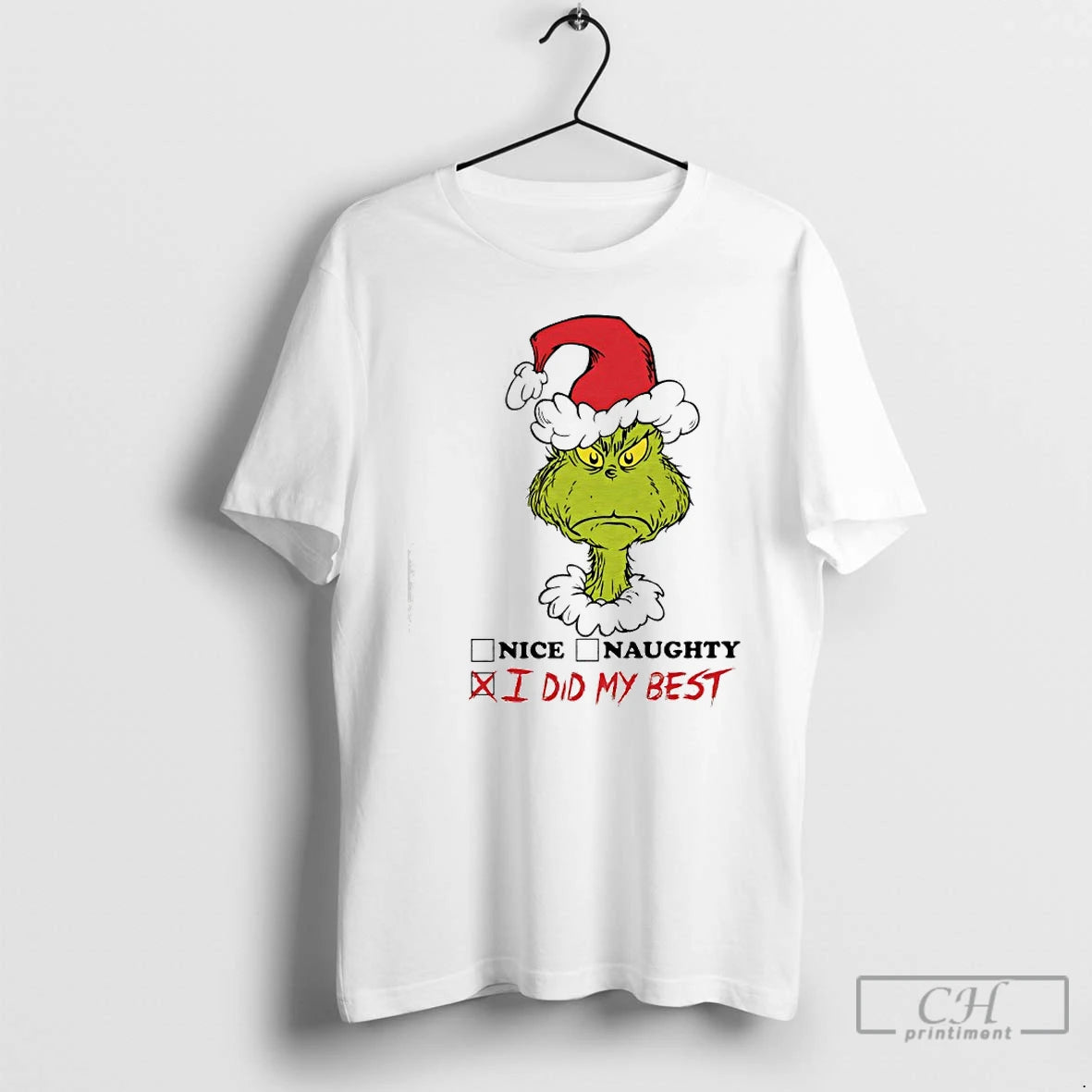 Classic The Grinch Graphic Nice Naughty I Did My Best